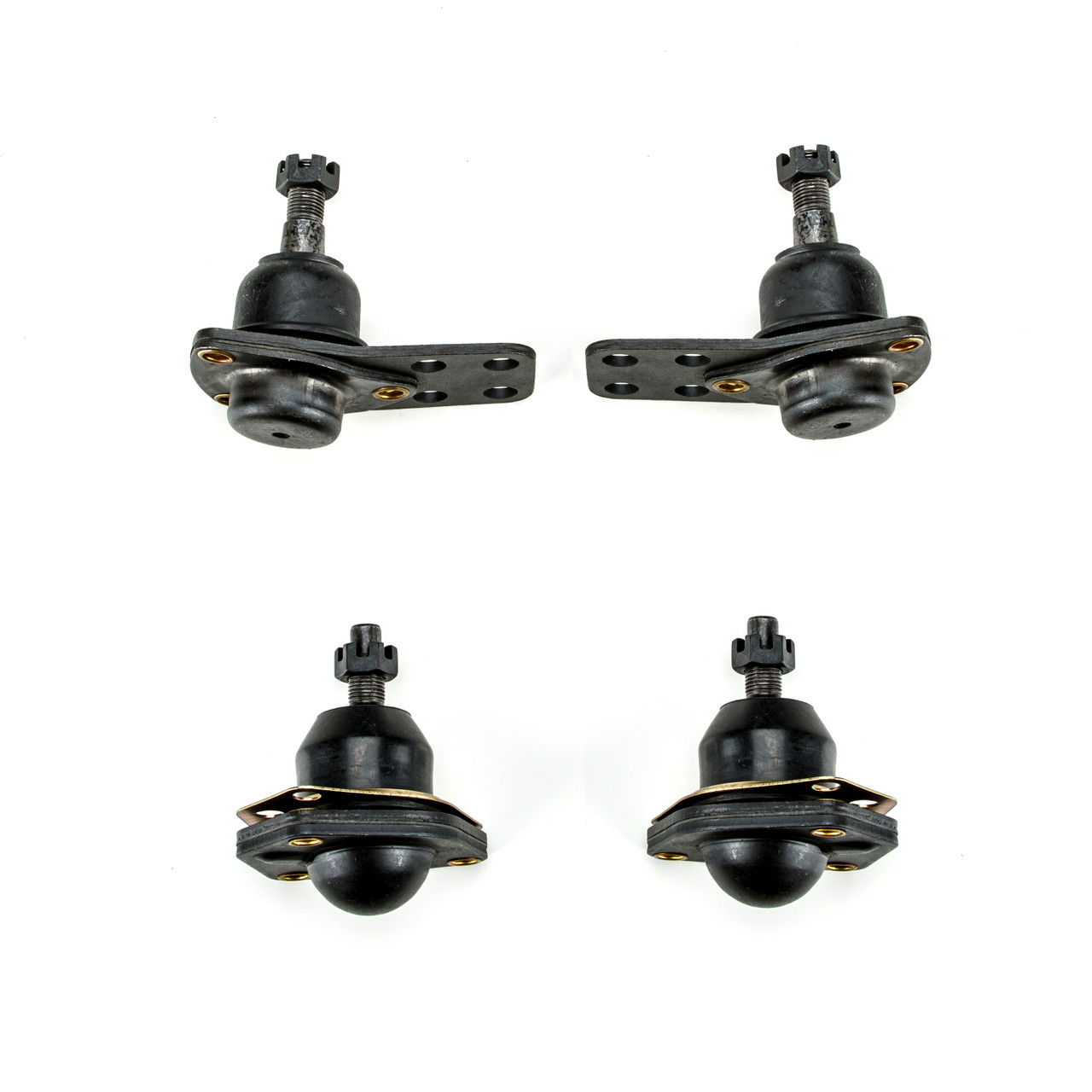 1962-1967 Chevrolet Chevy II Nova Black Polyurethane New Front End Suspension Master Rebuild Kit with Idler Arm Bushing Repair Kit