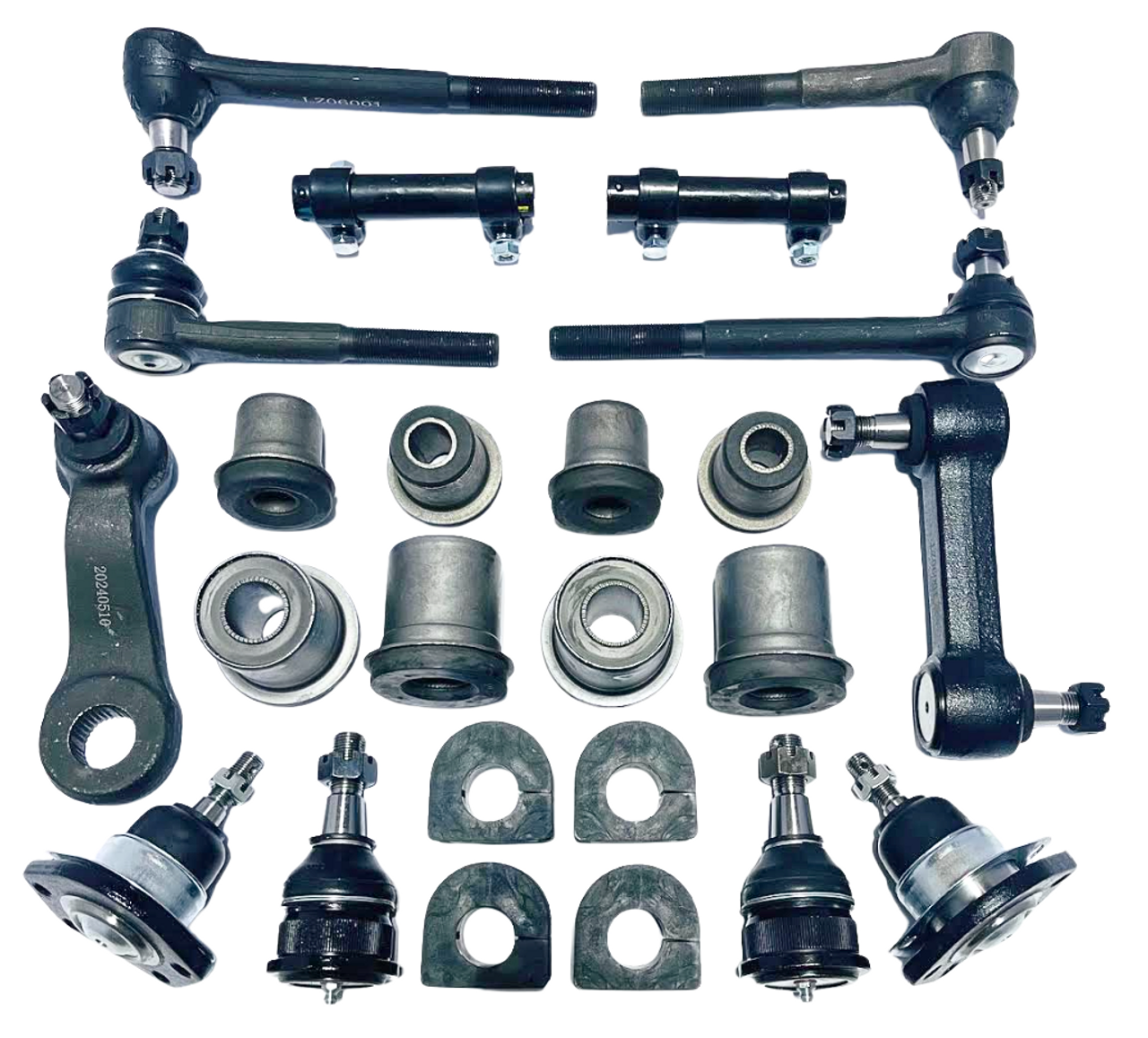 1973-1982 Chevrolet 2WD C10 1/2 Ton Pickup Blazer New Front End Suspension Master Rebuild Kit w/ Power Steering