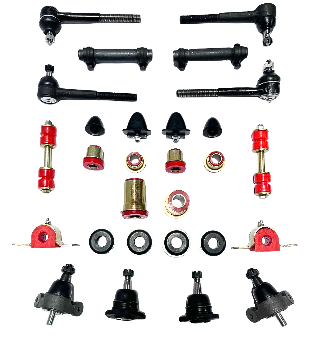1965-1970 Chevrolet Full Size New Red Polyurethane Front End Suspension Rebuild Kit