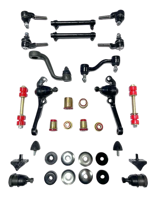1967 Plymouth Barracuda with Drum Brakes Red Polyurethane New Front End Suspension Master Rebuild Kit