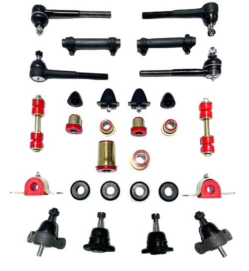 1965-1970 Chevrolet Full Size New Red Polyurethane Front End Suspension Rebuild Kit