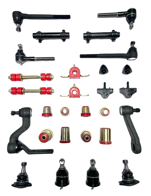 1968 1969 Chevrolet Chevy II Nova Power Steering Red Polyurethane New Front End Suspension Master Rebuild Kit