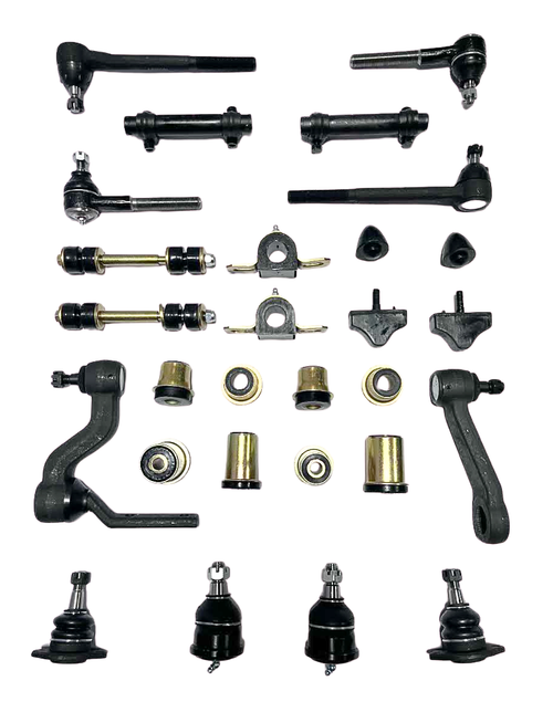 1970-1974 Chevrolet Chevy II Nova Power Steering Black Polyurethane New Front End Suspension Master Rebuild Kit