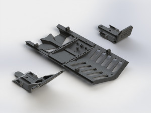 Arrma AR320282 SKIDPLATE FRONT/REAR/CENTRE SET (Bigrock, Fazon, Nero)