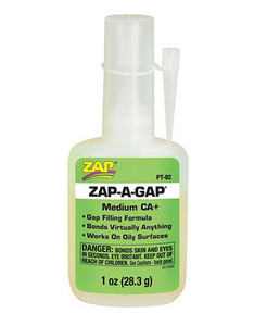 Zap PT-02 Zap-A-Gap Medium CA Glue (1oz./28.3g) Zap PT-02 Zap-A-Gap Medium CA Glue (1oz./28.3g)