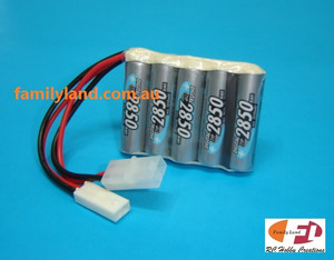 Family Land 5035021/5f NiMh Battery 2850mah/ 6v Flat Pack with Tamiya, Micro Tamiya Connectors (HE M1A2 Abram, Excavator Hop-up) Family Land 5035021/5f NiMh Battery 2850mah/ 6v Flat Pack with Tamiya, Micro Tamiya Connectors (HE M1A2 Abram, Excavator Hop-up)