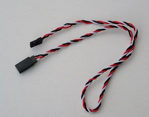 G force 1110-011 Servo Extension Lead - Twisted - Futaba - 22AWG / 60 Strands - 30cm