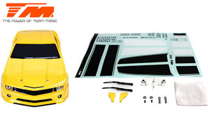 Team Magic 503323YA 1/10 E4D Camaro Painted Body (No Holes) 195mm Yellow