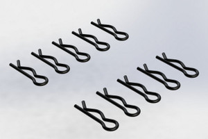 Arrma AR320278 BODY CLIP LARGE (BLACK) (10pcs)