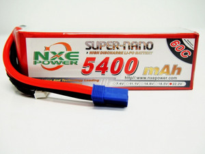 NXE 5400mah 60c 22.2V Soft Case Lipo Battery w/EC5 Connector NXE 5400mah 60c 22.2V Soft Case Lipo Battery w/EC5 Connector
