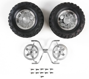 Tamiya 54554 CC01 Rock Block Tires - w/2pc 5-Spoke Wheels 1/10 Tamiya 54554 CC01 Rock Block Tires - w/2pc 5-Spoke Wheels 1/10