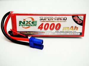 NXE 4000SC606SEC5 22.2V 4000mAh 60C Soft Case Lipo Battery with EC5 Connector