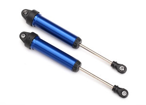Traxxas 8451X  Shocks, GTR, 134mm, aluminum (blue-anodized) (fully assembled w/o springs) (front, no threads) (2)