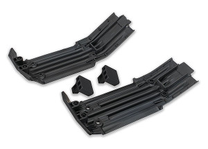 Traxxas 7744 Skidplate, front (1), rear (1)/ rubber impact cushion (2) X-Maxx