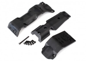 Traxxas 8637 Skid plate set, front/ skid plate, rear/ 3x10 BCS (6)/ 3x30 BCS (1) 