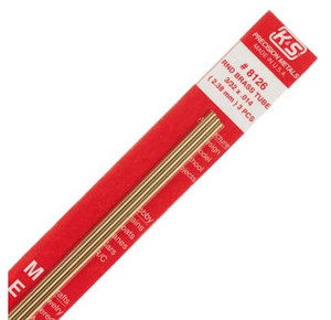 K&S 8126 Round Brass Tube 3/32x.014 (2.38mm) 3pcs
