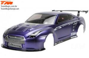 Team Magic 503394PLA Painted Body E4D R35 Purple 190mm Touring/ Drift with Spoiler, No Hole 1/10