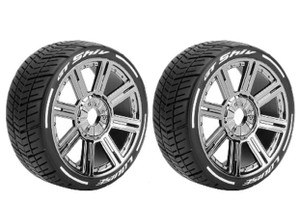 Louise LT3284SBC GT SHIV 1/8 Wheel & Tyre blk/chrome Soft Compound (2pcs) 1/8