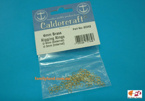 Caldercraft 83542 Brass Rigging Rings - Dia 4mm (3mm Internal)