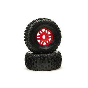 Arrma ARA550065  dBoots Fortress Tyre, Glued Red 1/7, 17mm Hex ,2 Pieces, Mojave
