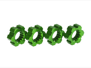 Traxxas 7756G Wheel hubs, hex, aluminum (green-anodized) X-maxx (4)