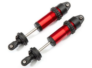 Traxxas 8961R Shocks GT-Maxx®, aluminum (red-anodized) (fully assembled w/o springs) (2)