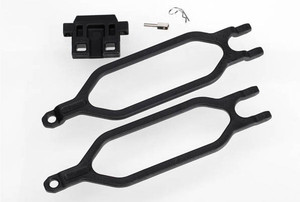 Traxxas 6727 Hold down, battery (2)/ hold down retainer/ battery post/ angled body clip