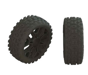 Arrma 550057 2HO Tire Set Glued Black 1/8 Buggy 2pcs