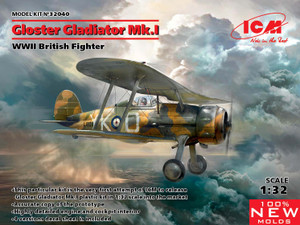 ICM 32040 Gloster Gladiator Mk.I WWII British Fighter 1/32 ICM 32040 Gloster Gladiator Mk.I WWII British Fighter 1/32