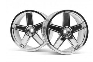 HPI 33476 LP29 WHEEL MF TYPE CHROME (3mm OFFSET/2pcs)  1/10