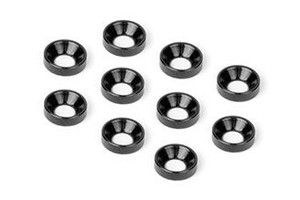 Hudy 296510-K Alu Countersunk Shim - Black (10)