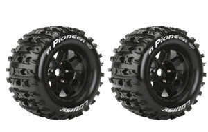 Louise LT3325BH MFT 1/8 ST-PIONEER STADIUM TRUCK TIRE SPORT / 1/2 OFFSET BLACK RIM HEX 17mm / MOUNTED (2pcs)