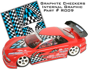 XXX MAIN RACING R009 Graphite Chekers Internal Graphic 1:10
