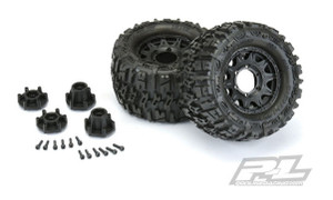 PROLINE 1170-10 TRENCHER 2.8 TIRES MOUNTED ON RAID BLACK REMOVABLE HEX WHEELS 2pcs 1/10 PROLINE 1170-10 TRENCHER 2.8 TIRES MOUNTED ON RAID BLACK REMOVABLE HEX WHEELS 2pcs 1/10