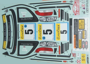 Tamiya 9495879 Subaru Impreza Monte-Carlo '99 Stickers for 58631 
