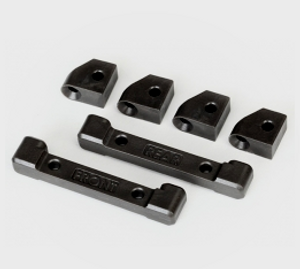 Traxxas 8334 Mounts, suspension arms (front & rear)/ hinge pin retainers (4)