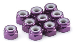 Ansmann 2030027 Alu Lock Nut 5mm Purple Color 10pcs