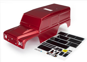 Traxxas 8011R Body, Land Rover® Defender®, red (painted)/ decals 1/10