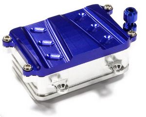 Integy 24729BLUE Billet Machined Alloy Receiver / Radio Box for Axial 1/10 SCX-10