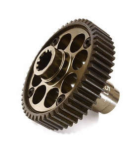 Integy 27983GREY Alloy Machined Metal Transmission Output Gear 51T for Traxxas X-Maxx 4X4