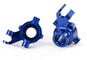 Traxxas 8937X Steering blocks, 6061-T6 alu (blue-anodized), left & right
