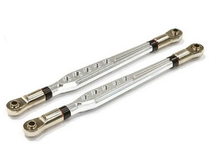 Integy 25691SILVER Billet 115-117mm Type Suspension Link (2) for Axial SCX-10 & Other Crawler
