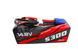 Gens Ace 534S60E5GT G-Tech 4S 5300mAh 60C 14.8V Hardcase/Hardwired Lipo Battery (EC5)