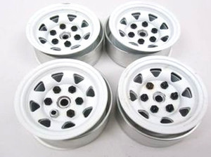 RC4WD 0035 Stamped Steel 1.55" Stock White Beadlock Wheels 1/10