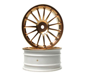 Kyosho VZH003GL DIS Wheel (15-Spoke/Gold/24mm/2pcs) 1/10