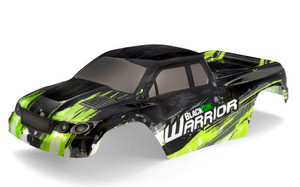 BlackZon 540076 WARRIOR BODYSHELL (BLACK/GREEN)  1/12