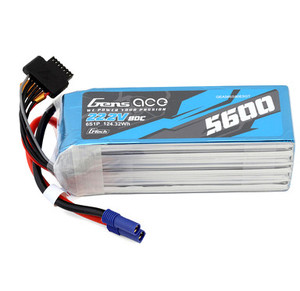 Gens Ace 566S80E5GT 6S 5600mAh 22.2V 80C Soft Case LiPo G-Tech Battery (EC5)