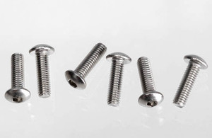 Traxxas 2577X Screws, 3x10 button-head machine (hex drive) (stainless steel) (6)