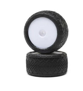 Losi LOS41018 Rear Mounted BK Bar with White Wheels, 2pcs, Mini-B 1/24