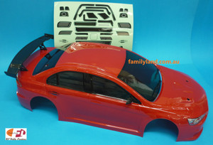 Team Magic 503366HOLED Mitsubishi Evo 10 Painted Body 190mm Holed 1/10 